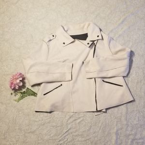 Plus-Size Faux Suede Moto Jacket